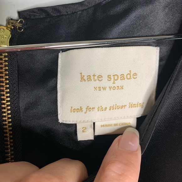 Kate Spade Black Silk Blend Dress Size 2 - Picture 11 of 11